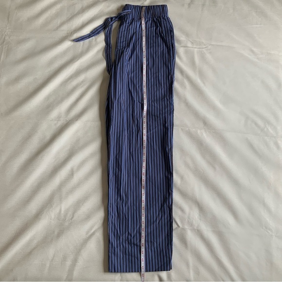 Tekla stripped blue and gray pajama trousers men’s - Picture 8 of 10